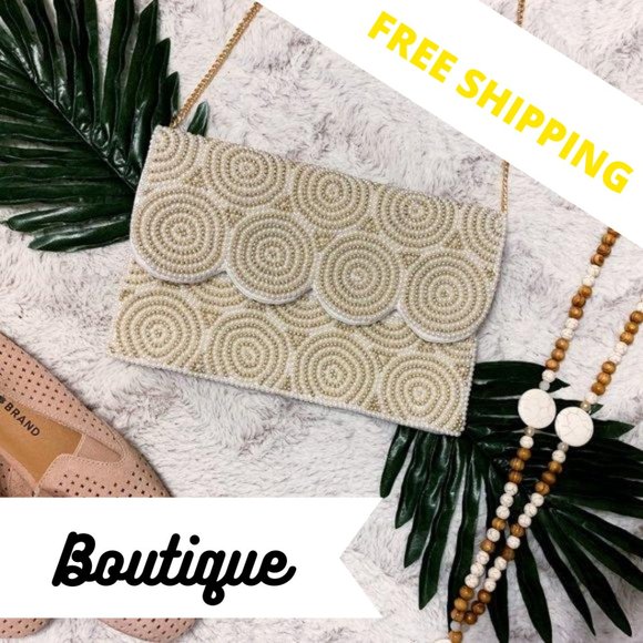 Fae Ashley boutique Handbags - Boutique - Circular Beaded Crossbody